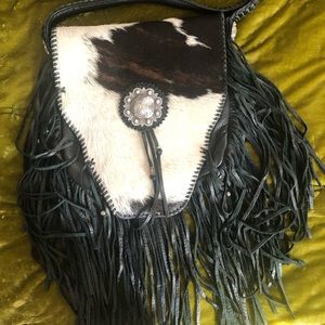 Tribe America Tri-color Hair on Hide bag.